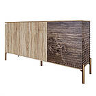 Комод закритий у вітальню на золотих металевих ніжках LION Грей 154x38x76,5 см Дуб сонома/Дерево (LION-041842), фото 2
