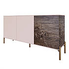 Комод закритий у вітальню на золотих металевих ніжках LION Грей 154x38x76,5 см Рожевий/Дерево (LION-041845), фото 2