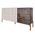 Комод закритий у вітальню на золотих металевих ніжках LION Грей 154x38x76,5 см Самоа Димчастий/Дерево (LION-041846), фото 2