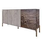 Комод закритий у вітальню на золотих металевих ніжках LION Грей 154x38x76,5 см Шварцвальд/Дерево (LION-041847), фото 2