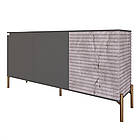 Комод закритий у вітальню на золотих металевих ніжках LION Грей 154x38x76,5 см Антрацит/Камінь (LION-041848), фото 2