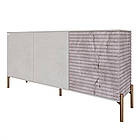 Комод закритий у вітальню на золотих металевих ніжках LION Грей 154x38x76,5 см Бетон Style/Камінь (LION-041849), фото 2