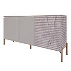 Комод закритий у вітальню на золотих металевих ніжках LION Грей 154x38x76,5 см Кашемір/Камінь (LION-041858), фото 2