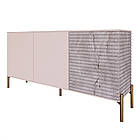 Комод закритий у вітальню на золотих металевих ніжках LION Грей 154x38x76,5 см Рожевий/Камінь (LION-041860), фото 2