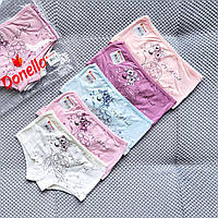 Комплект 5 трусиков шортиков Donella для девочек на 6/7 лет, 122-128 см