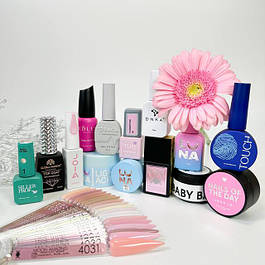 Гель-лаки, бази, топи, гелі для дизайну