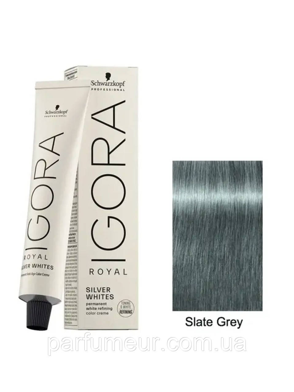 Тонувальна фарба для волосся Igora Royal Absolutes Silver white Slate Grey 60 мл, фото 1