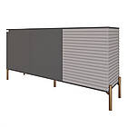 Комод закритий у вітальню на золотих металевих ніжках LION Грей 154x38x76,5 см Антрацит/Кашемір (LION-041863), фото 2