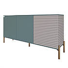 Комод закритий у вітальню на золотих металевих ніжках LION Грей 154x38x76,5 см Граніт сірий/Кашемір (LION-041867), фото 2