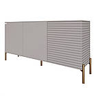 Комод закритий у вітальню на золотих металевих ніжках LION Грей 154x38x76,5 см Кашемір/Кашемір (LION-041873), фото 2