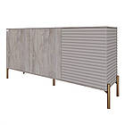 Комод закритий у вітальню на золотих металевих ніжках LION Грей 154x38x76,5 см Шварцвальд/Кашемір (LION-041877), фото 2