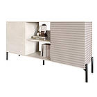 Комод відкритий на чорних металевих ніжках LION Грей Бетон Style/Кашемір (LION-042863), фото 2