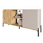 Комод відкритий на чорних металевих ніжках LION Грей Дуб Аппалачі/Кашемір (LION-042865), фото 2