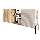 Комод відкритий на чорних металевих ніжках LION Грей Дуб Сонома/Кашемір (LION-042868), фото 2