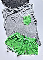 Зручна та красива піжама, майка + шорти.