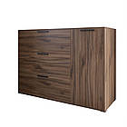 Комод LION Краш з трьома висувними шухлядами та закритими полицями Дуб ліворно (LION-044157), фото 2