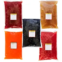 Ікра червона та чорна імітована "Кета Горбуша Лосось Осетр Щука" 5*1,5 кг