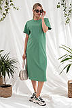 Базова сукня oversize для вагітних та годування Rima зелена, фото 4