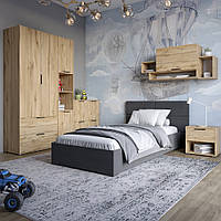 Гарнітур в спальню LION Краш Дуб аппалачі з 6 елементів (LION-044200)