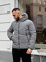 Куртка чоловіча графіт на пуху весна осінь єврозима Mild курточка чоловіча сірого кольору на весну осінь