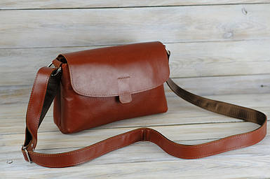 Жіноча сумка Віталія з натуральної шкіри колір Вишня