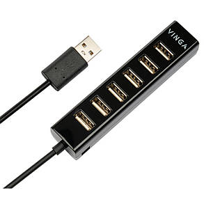 Концентратор Vinga USB2.0 to 7*USB2.0 HUB (VHA2A7) 7 x USB 2.0, фото 1