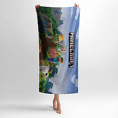 Рушник з принтом «Майнкрафт. Популярна комп’ютерна гра. Minecraft»