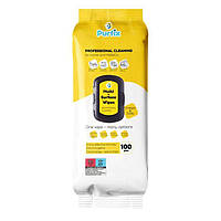 Серветки вологі універсальні господарські для прибирання, 100 шт, ТМ Purfix