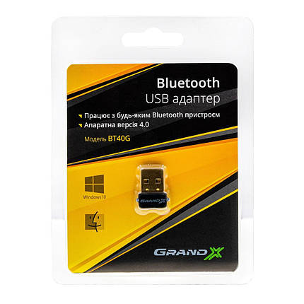 Bluetooth-адаптер Grand-X BT40G USB 2.0, Bluetooth 4.0, фото 3