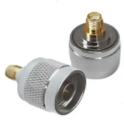 Перехідник TCOM, штекер SMA — гніздо F, латунь, HQ gold, фото 1