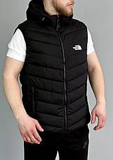 Жилетка чоловіча тонка The North Face спортивна чорна тнф Зе Норт Фейс жилет, фото 3