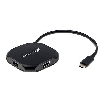 USB хаб Grand-X Travel TypeC 4 порта USB3.1, фото 1