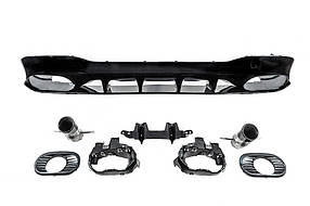 Задній дифузор з насадками (дизайн CLA35) для мерседес CLA C118 2019- рр