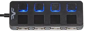 USB хаб USB 2.0 Frime 4хUSB2.0 Black, фото 5