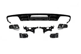 Задній дифузор з насадками (2015-2018 Дизайн CLS63) для мерседес CLS C218 рр