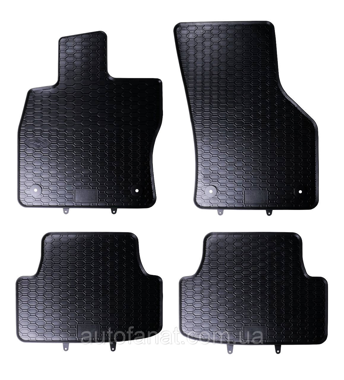 Килимки VW GOLF VII, VIII 2012-, Seat LEON III, IV 2012-, Curpa LEON 2020-, в салон гумові 4шт. Geyer & Hosaja Польща (810/4C)