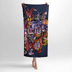 Рушник з принтом «П’ять ночей у Фредді. Містичні іграшки. Five Nights at Freddy’s»