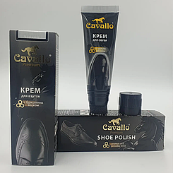 Білий крем для взуття в тюбику Cavallo 75мл