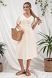 Літня сукня для вагітних та годування Karen кремова, фото 3