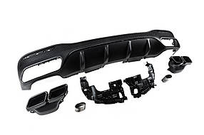 Задній дифузор для GLE (дизайн GLE63 Black) для мерседес GLE/ML сlass W166