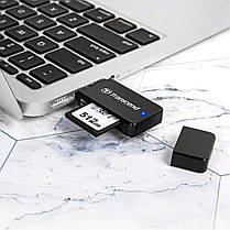 Зчитувач флеш-карт Transcend TS-RDF5K зовнішній USB 3.1, microSDHC, microSDXC, SD, SDHC, SDXC, micro, фото 4
