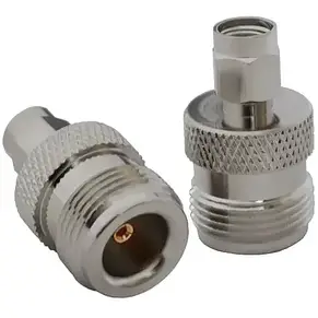 Перехідник TCOM, штекер SMA (реверсний) — гніздо N, латунь, фото 1