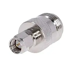 Перехідник TCOM, штекер SMA (реверсний) — гніздо N, латунь, фото 3