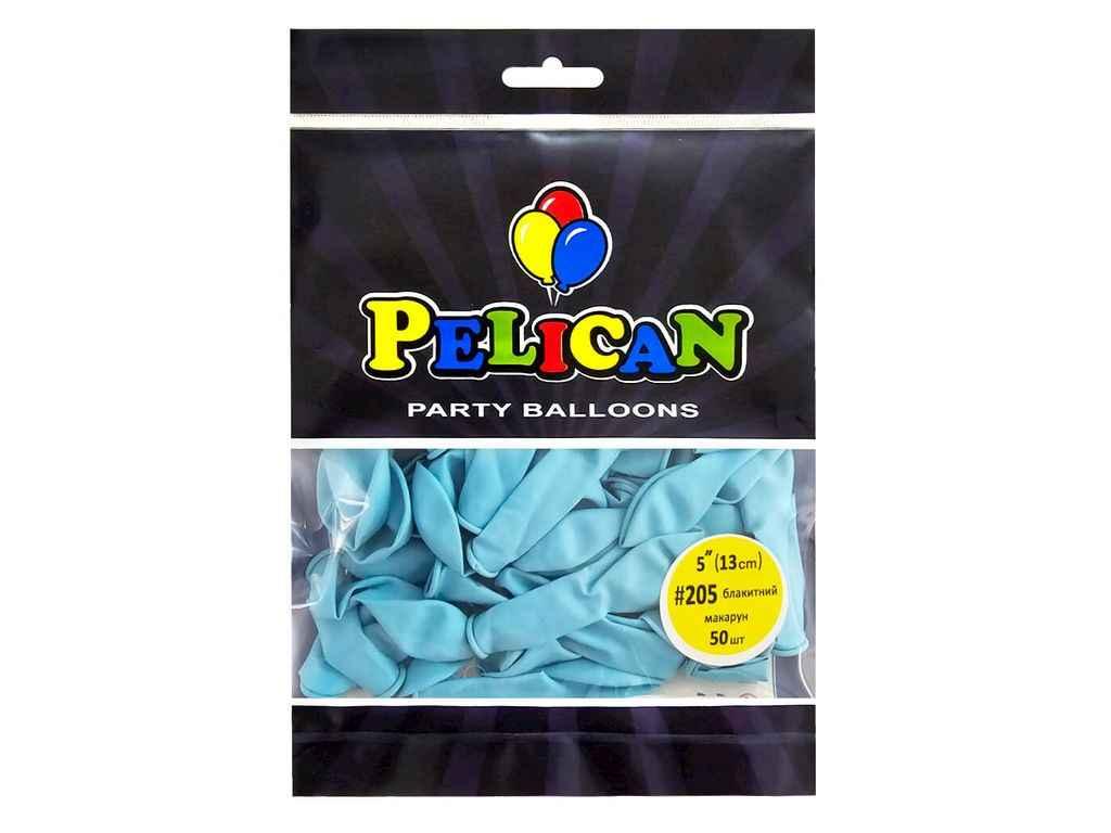 Кульки 5 (13 см) блакитний макарун (50шт/уп) #205 ТМ PELICAN, фото 1
