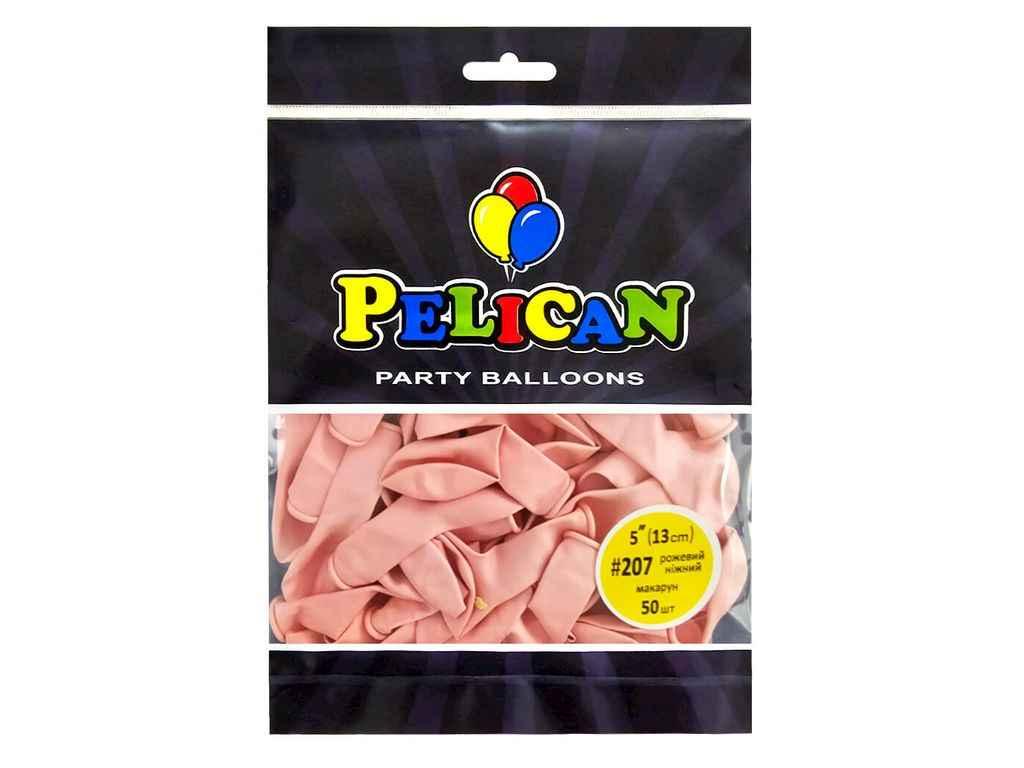 Кульки 5 (13 см) рожевий ніжний макарун (50шт/уп) #207 ТМ PELICAN, фото 1