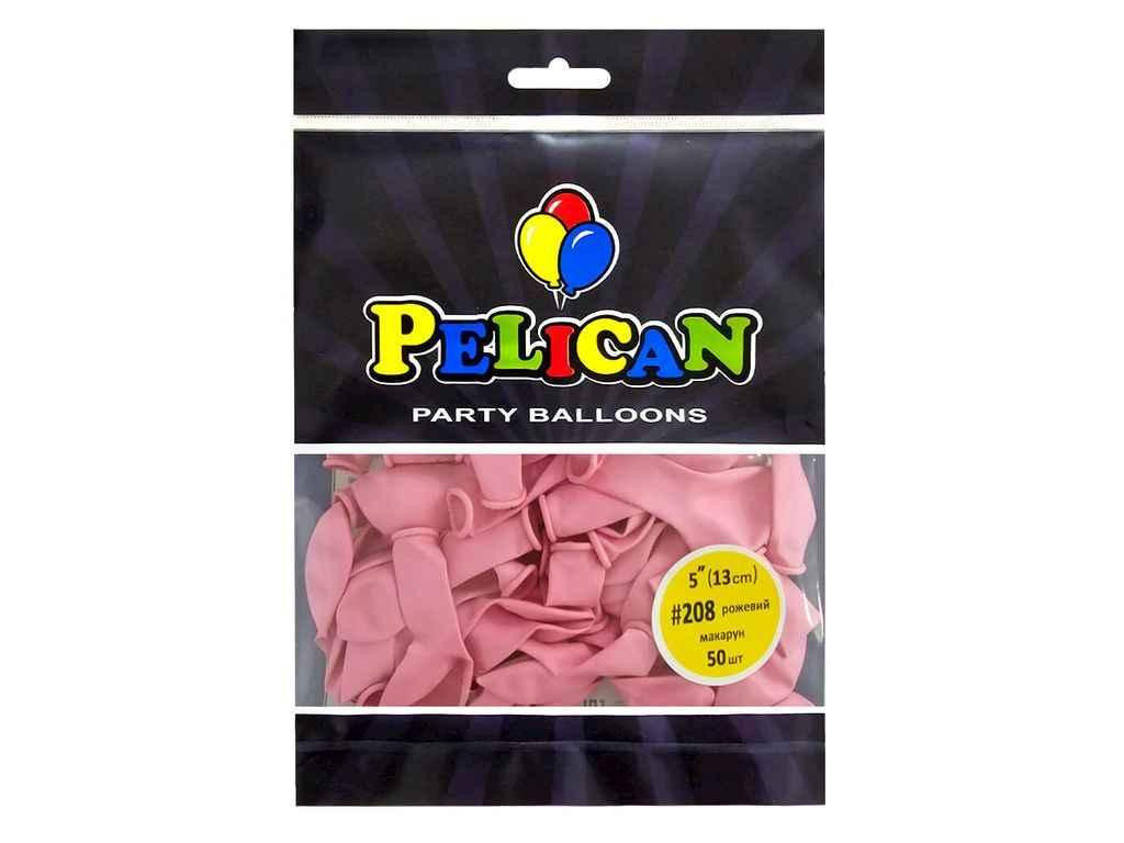 Кульки 5 (13 см) рожевий макарун (50шт/уп) #208 ТМ PELICAN, фото 1