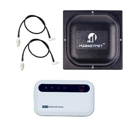 Комплект 4G LTE Wi-Fi роутер Olax MF985 з антеною MARKETNET T800 MIMO потужністю 2 х 18 dBi, фото 1