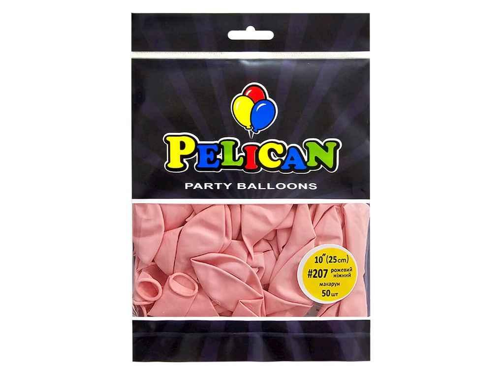 Кульки 10 (25 см) рожевий ніжний макарун (50шт/уп) #207 ТМ PELICAN, фото 1