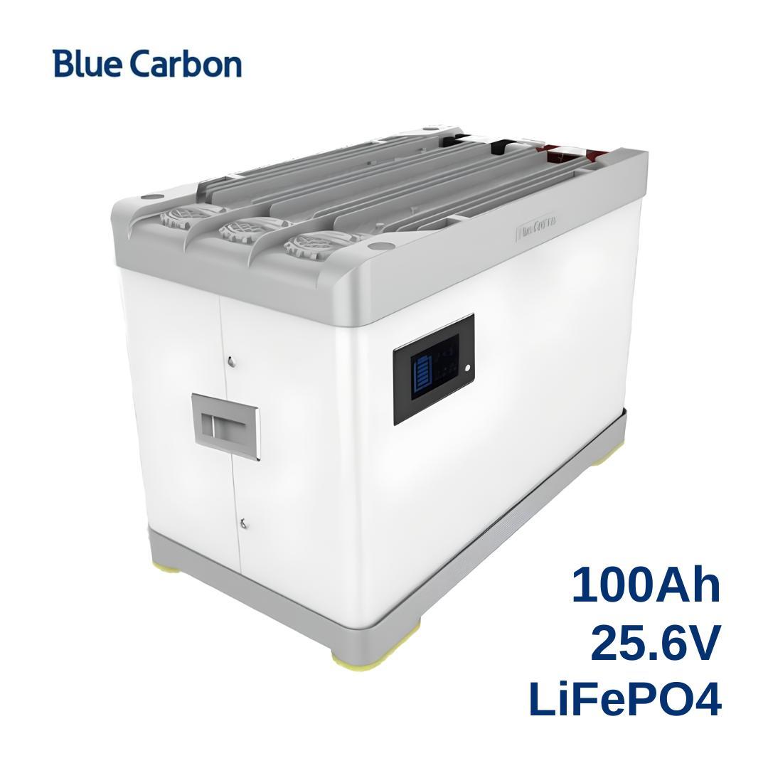 Акумулятор LiFePO4 Blue Carbon 25.6V 100Ah PowerBattery (XBLFSD2410AW 3152) Білий, фото 1