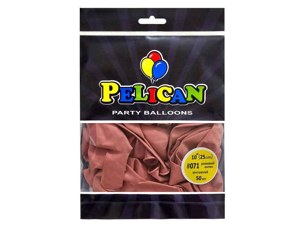 Кульки 10 (25 см) рожевий антик вінтажний (50шт/уп) #071 ТМ PELICAN, фото 1